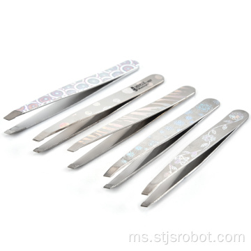 Hot menjual wanita kecantikan alat kosmetik custom stainless steel slant tip kick pinser